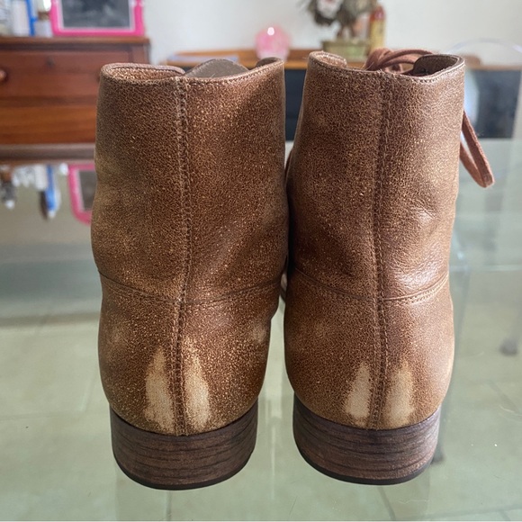 The GREAT. Womens The boxcar boots - brown - sz 7 - distressed - lace ups - Picture 9 of 15